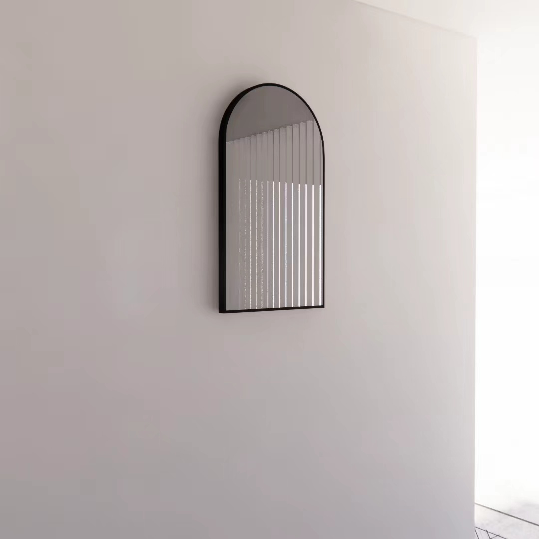 Black Framed Arch 450/600mm Mirror Wall Mounted - ME-AR2-8045BF 450x800mm
