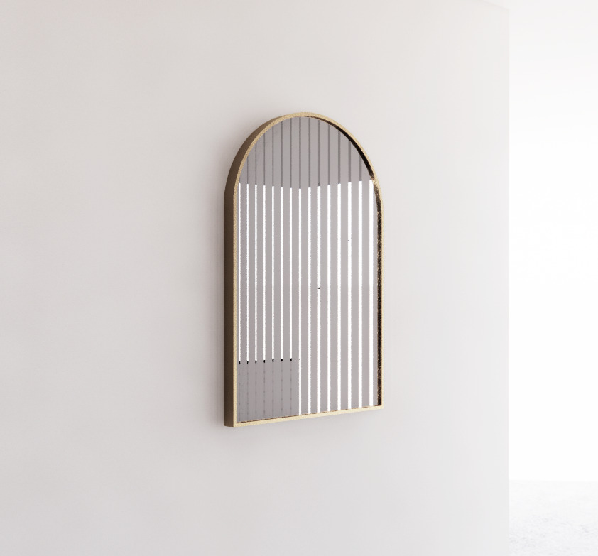 Gold Framed Arch 450/600mm Mirror Wall Mounted - ME-AR2-9060GF 600X900mm