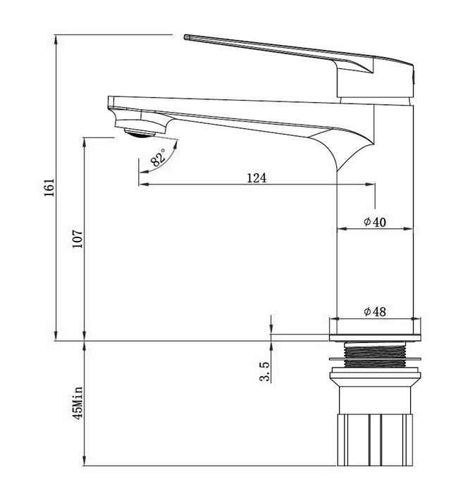 Zevio Basin Mixer