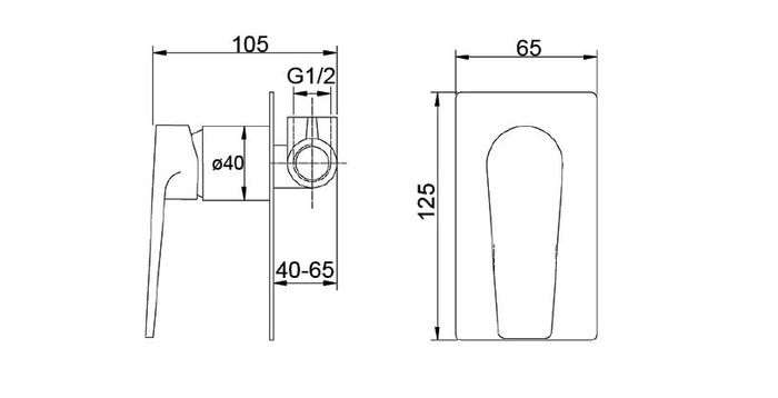 Zevio Shower Mixer Brushed Nickel