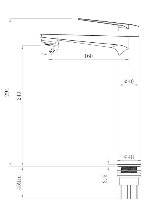 Zevio Tall Basin Mixer Chrome