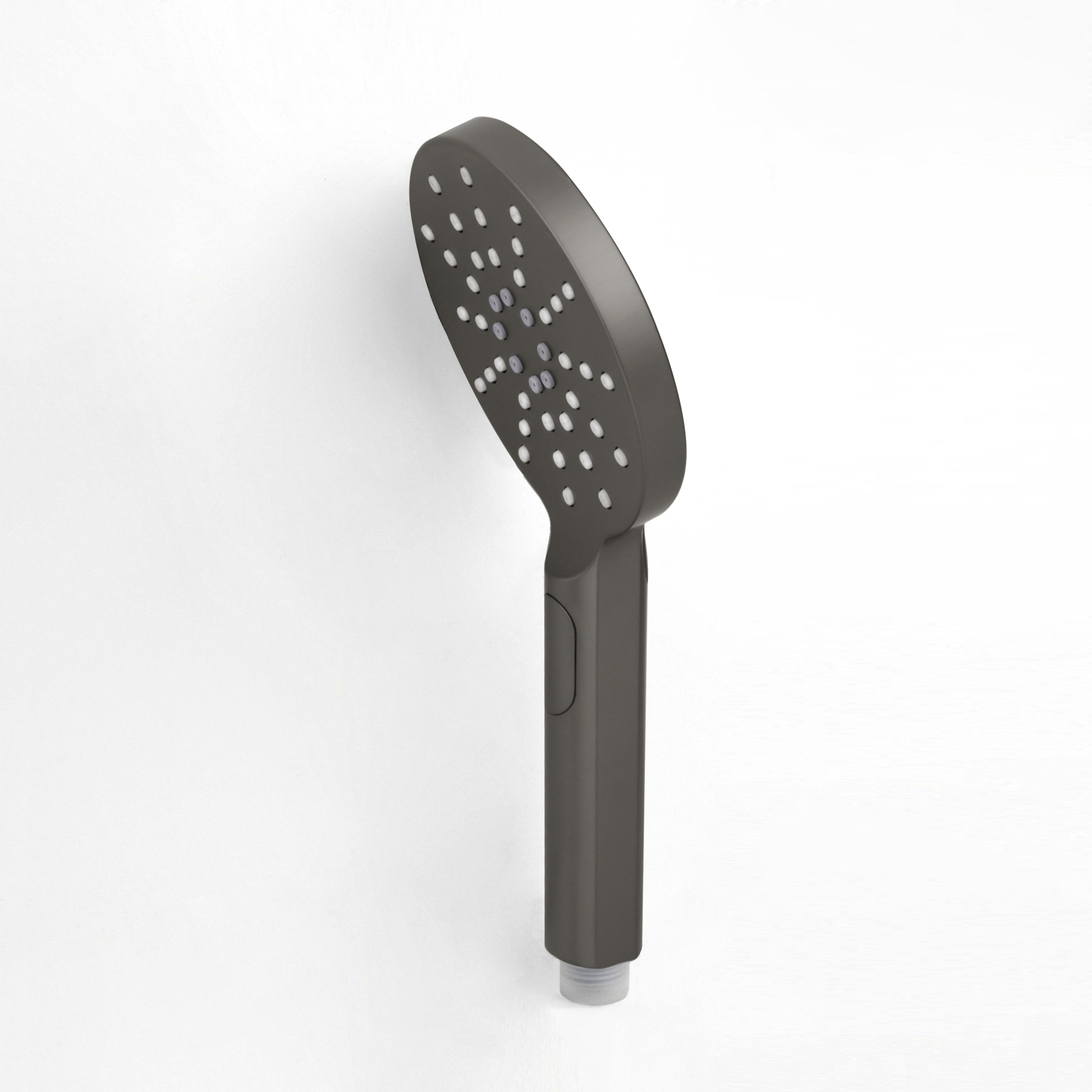 Pavia Twin Shower On Rail 200mm Shower Head Round Gunmetal