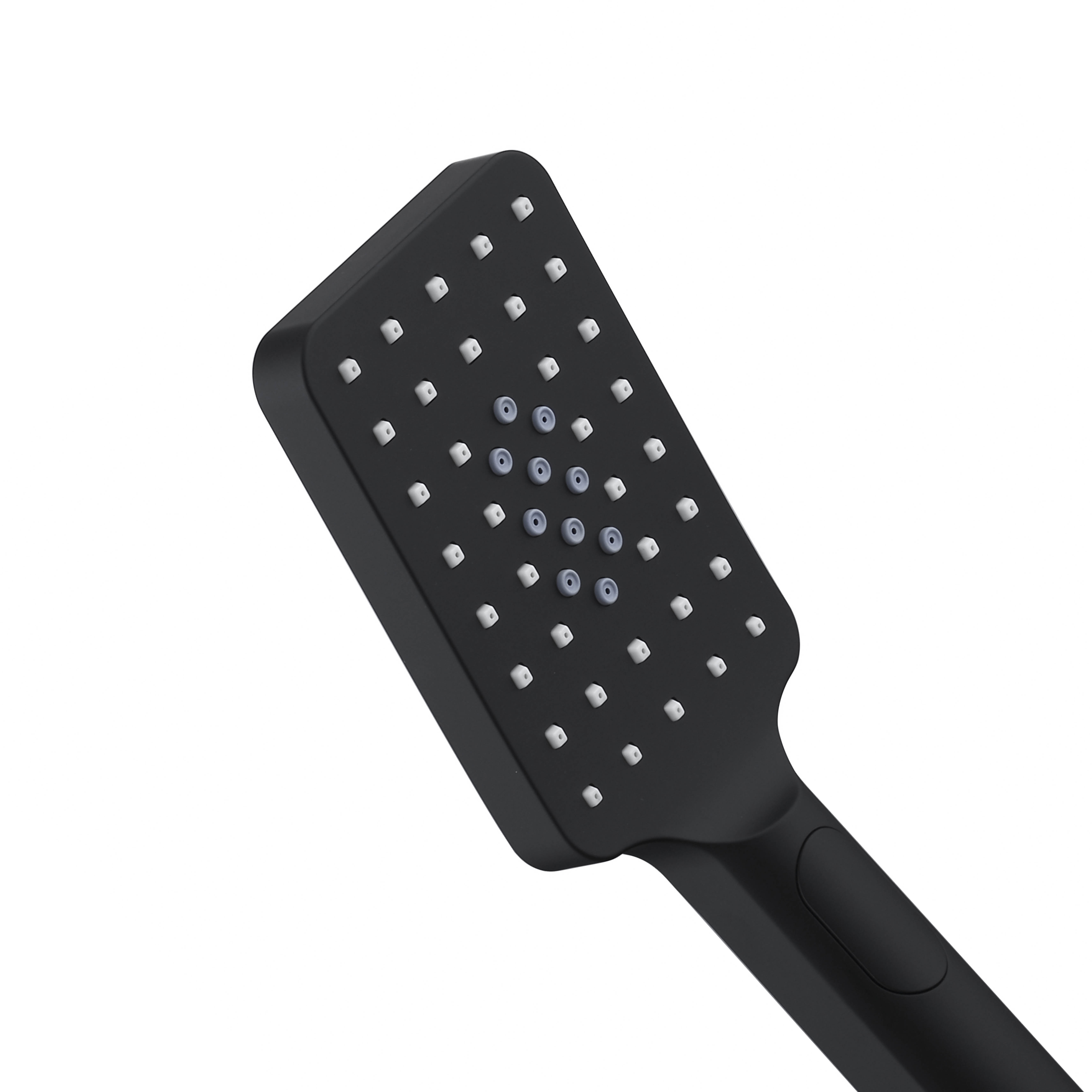 Taran 250mm Matte Black Twin Shower Half Rail Top Inlet Square