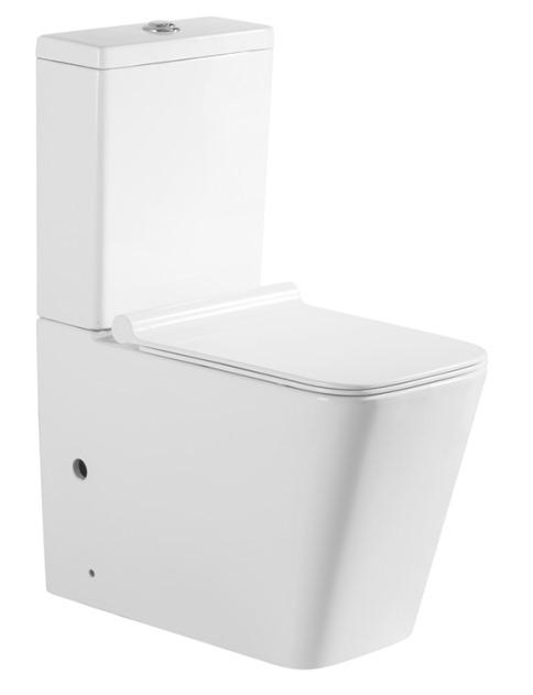 Anatolian Ceramic Toilet - White, Dual Flush, Tornado Rimless, Soft-Close Lid