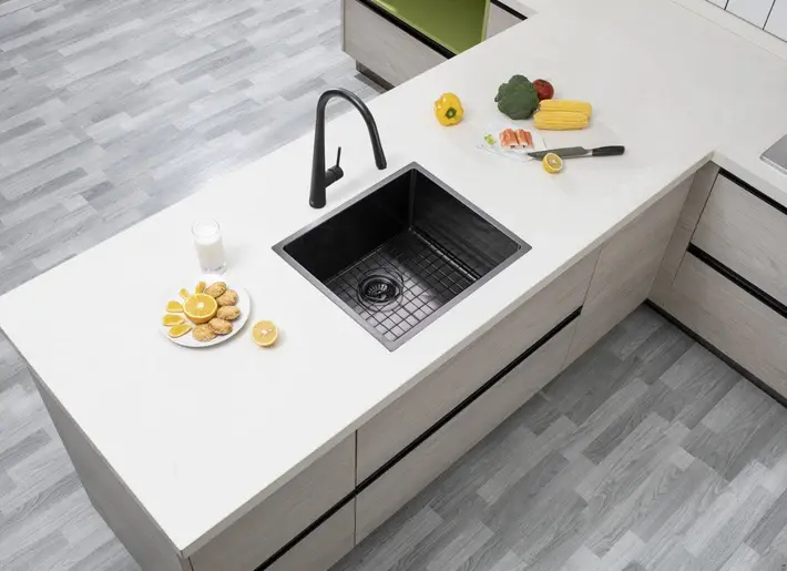 Aquaperla Round Corner Handmade Single Bowl Kitchen Sink 510 x 450 x 230mm