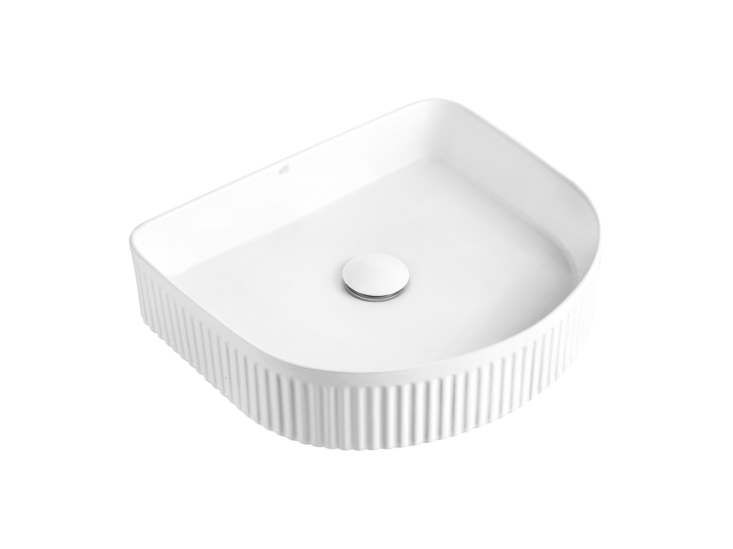Archie 415x365x100 Matte White Fluted Basin