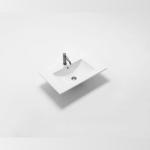 Riva Handy 600mm Gloss White ceramic top with overflow