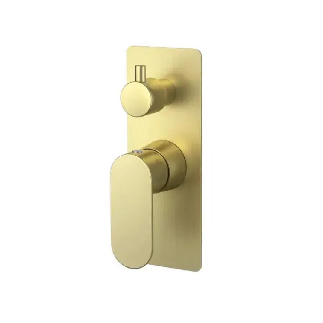 Vetto Diverter Shower Mixer Brushed Gold
