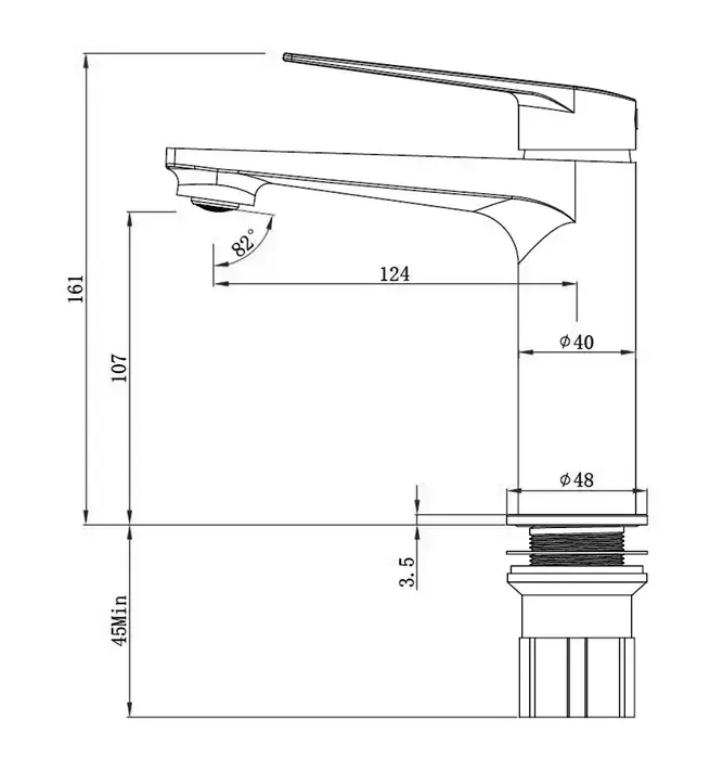 VOG Series Chrome Basin Mixer