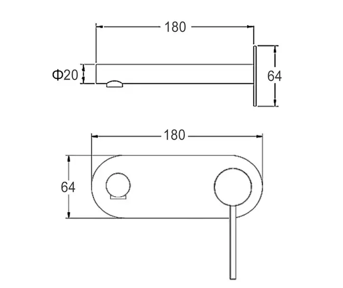 Roul Wall Basin Mixer Chrome