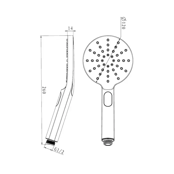 Pavia Compact Twin Shower With 200mm Round Head Matte Black