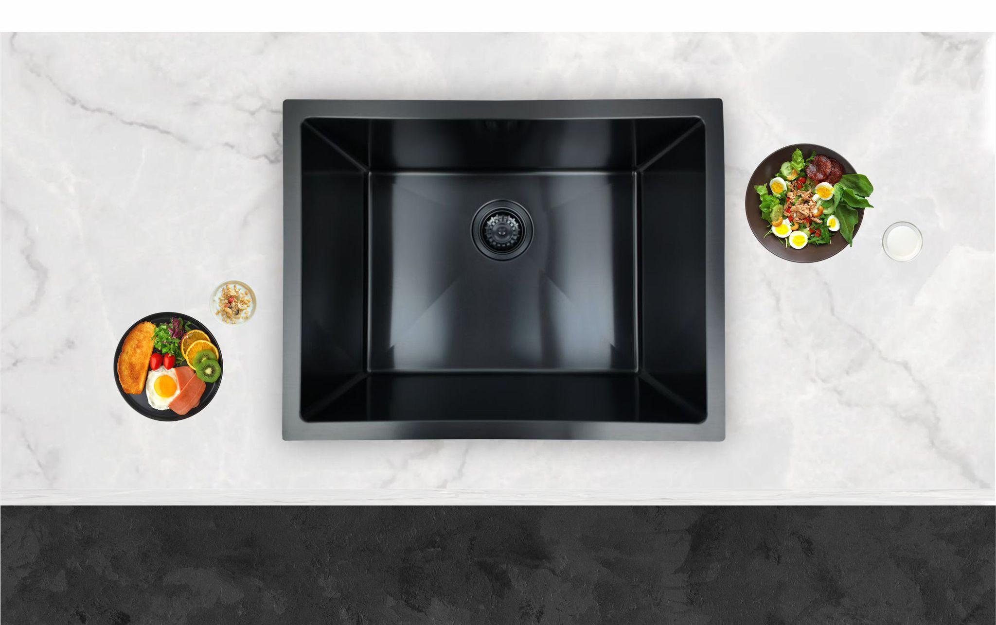 Anatolian 450x450mm Gunmetal Stainless Steel Sink – 1.2mm Thick | 304 Grade